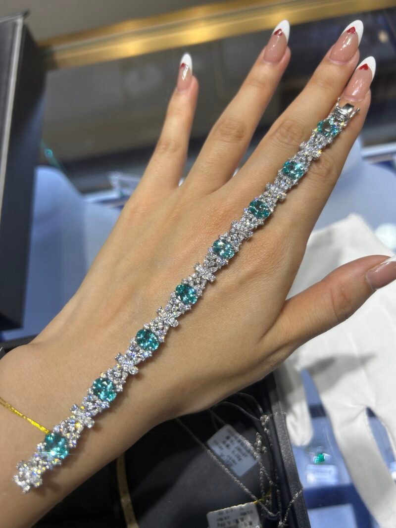 6.Lab-grown colored gemstone bracelets