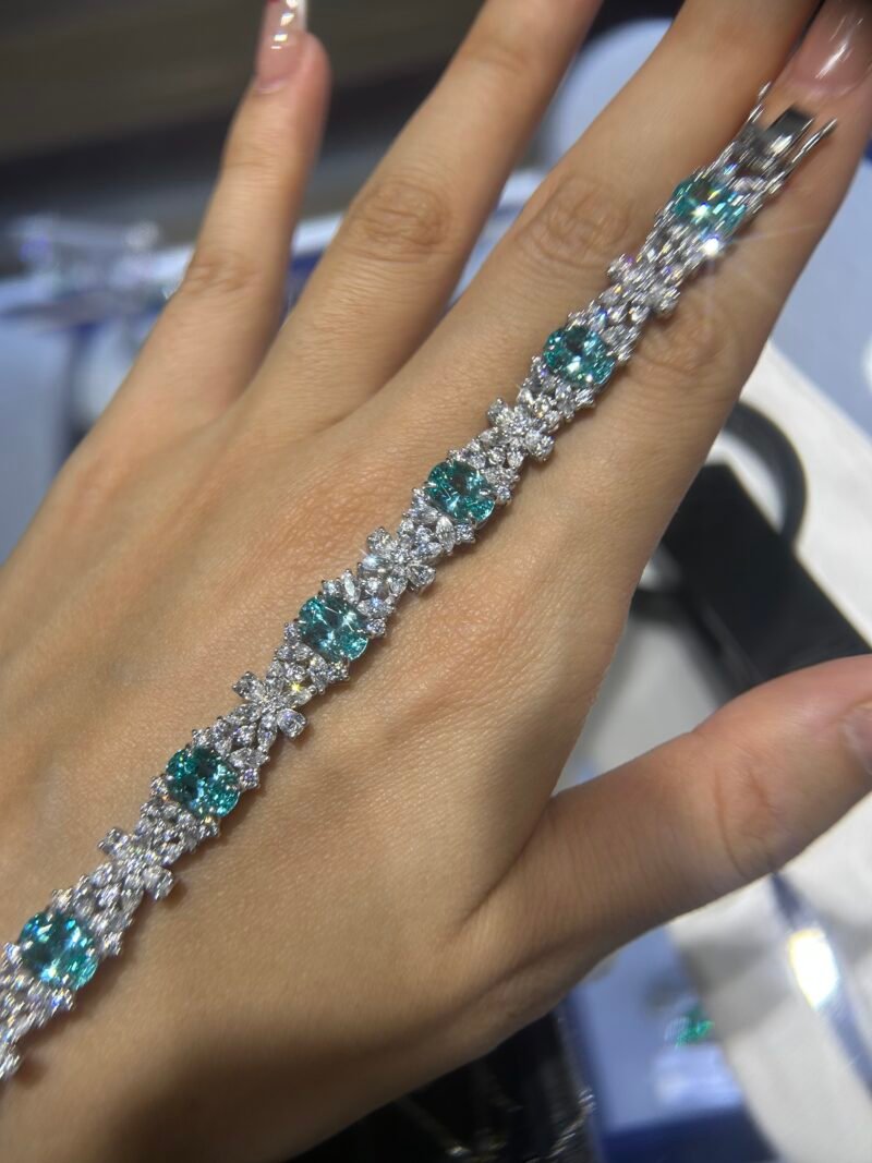 6.Lab-grown colored gemstone bracelets